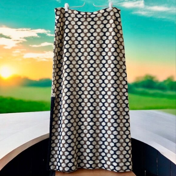 Dalton Vintage 70's Maxi Skirt 100% Wool Deep Side Slit - Picture 2 of 16